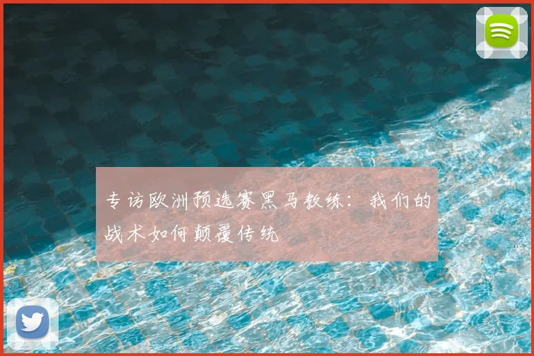 专访欧洲预选赛黑马教练：我们的战术如何颠覆传统
